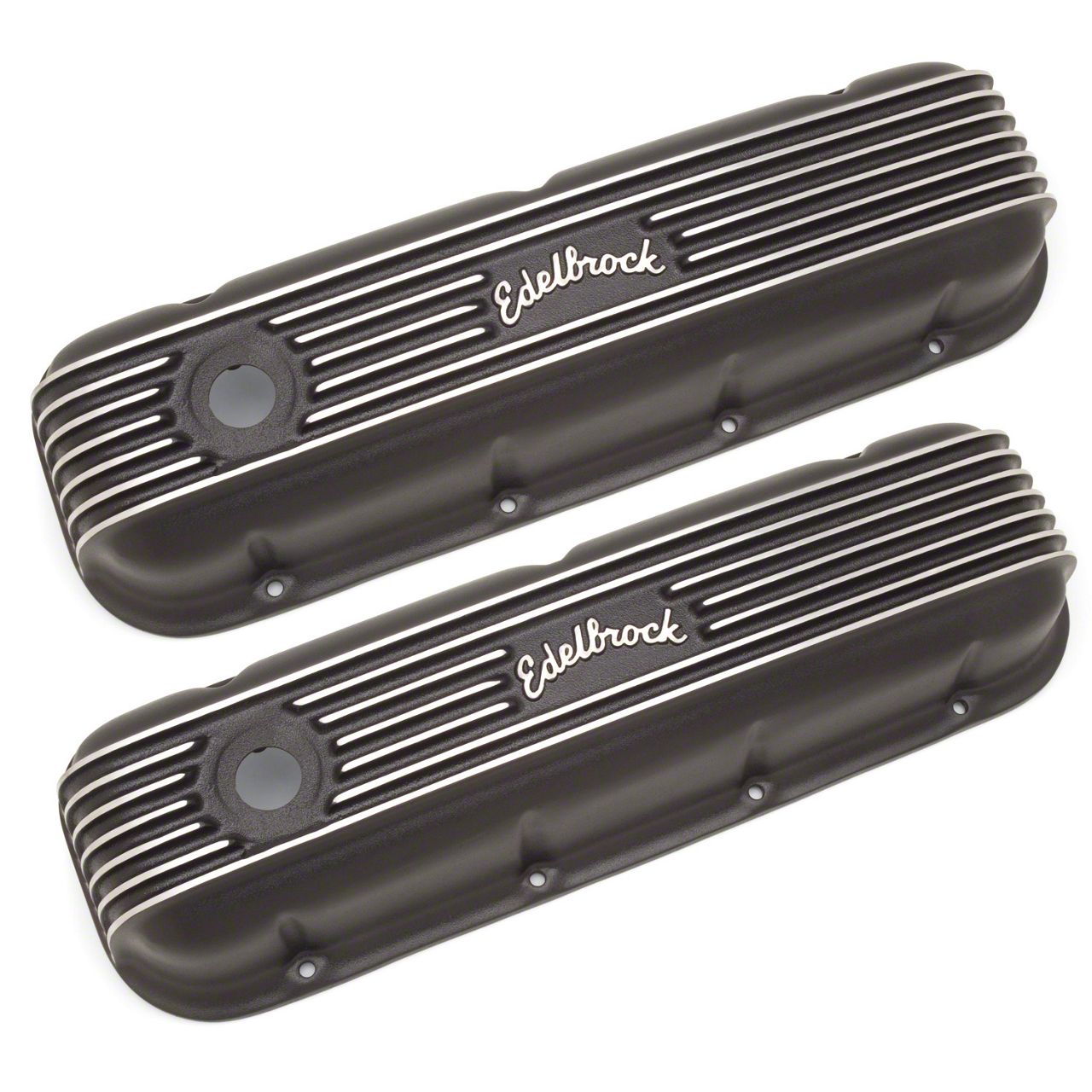 Edelbrock Ecklers Classic Cast Aluminum Valve Covers; Black 41853 (66 ...