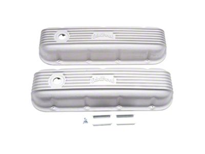 Edelbrock Classic Cast Aluminum Valve Covers; Satin (66-74 Big Block V8 Corvette C2 & C3)