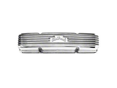 Edelbrock Classic Cast Aluminum Valve Covers without Holes; Tall; Polished (58-81 Small Block V8 Corvette C1, C2 & C3)