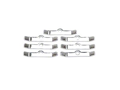 Edelbrock Valve Cover Hold-Down Tabs; Chrome (66-74 Big Block V8 Corvette C2 & C3)