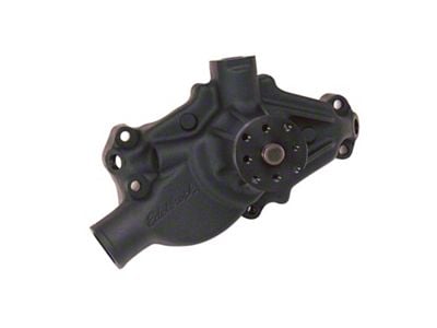 Edelbrock Victor Series Circle Track Mechanical Water Pump; 3/8-Inch NPT Pipe Aux Outlet; Black (55-86 Small Block V8 Corvette C1, C2, C3 & C4)
