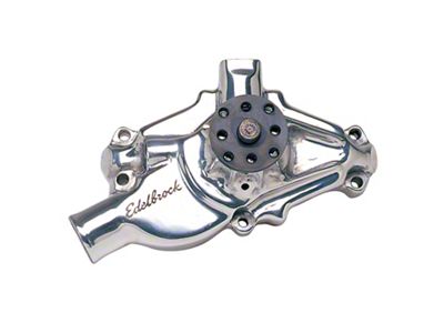 Edelbrock Victor Series High Performance Street Mechanical Water Pump; Short; Polished (55-62 Small Block V8 Corvette C1)