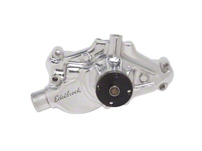 Edelbrock Victor Series High Performance Street Mechanical Water Pump; Short; Polished (84-91 Corvette C4, Excluding ZR1)