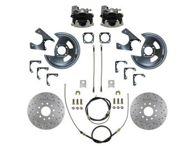 LEED Brakes Rear Disc Brake Conversion Kit with MaxGrip XDS Rotors; Zinc Plated Calipers (70-81 Camaro)