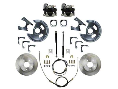 LEED Brakes Rear Disc Brake Conversion Kit; Zinc Plated Calipers (70-81 Camaro)