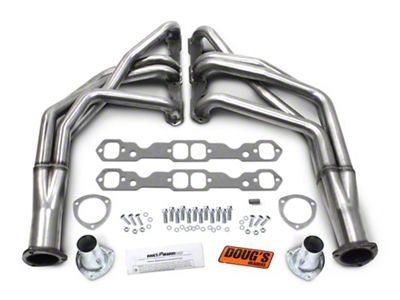 1-3/4-Inch 4-Tube Full Length Headers; Stainless Steel (67-69 Small Block V8 Camaro)