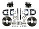LEED Brakes Rear Disc Brake Conversion Kit with Vented Rotors for Ford 9-Inch Large Bearing Rear Axles; Zinc Plated Calipers (64-70 Falcon; 64-69 Comet)