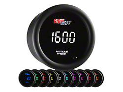 Digital Nitrous Pressure Gauge; Black 10 Color (Universal; Some Adaptation May Be Required)