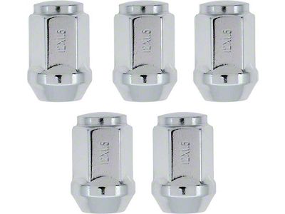 Chrome Acorn Lug Nut Kit; 12mm x 1.5; Set of 5 (82-92 Camaro)