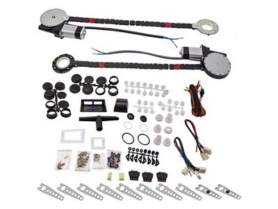 Electric Power Window Conversion Kit; 2-Door (Universal; Some Adaptation May Be Required)