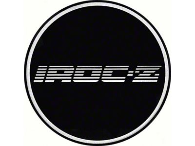 GTA Wheel Center Cap with IROC-Z Logo; Chrome and Black (67-92 Camaro)