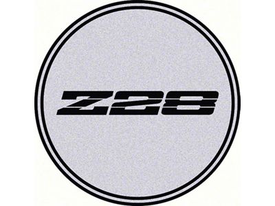 GTA Wheel Center Cap with Z28 Logo; Black and Silver (67-92 Camaro)