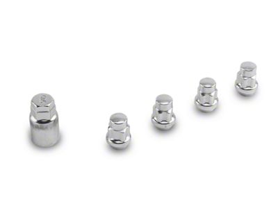 Locks with Key for Chrome Acorn Lug Nuts; 12mm x 1.5 (82-92 Camaro)