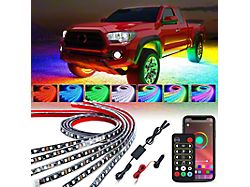 RGBIC Underglow Neon LED Strip Lights; 6-Piece (Universal; Some Adaptation May Be Required)