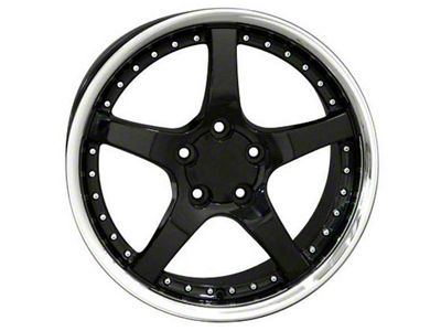 OE Style Deep Dish Black Wheel; 18x9; 54mm Offset (88-96 Corvette C4)
