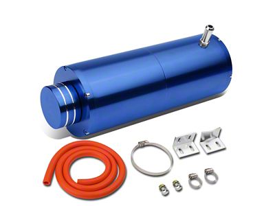 Aluminum Coolant Overflow Tank; Blue (Universal; Some Adaptation May Be Required)
