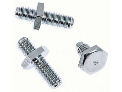 Saginaw Power Steering Pump Stud and Bolt Kit; Chrome (62-96 Corvette C2, C3 & C4)