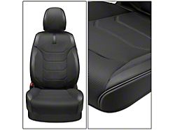 Sport Series Front Seat Covers; Black (Universal; Some Adaptation May Be Required)