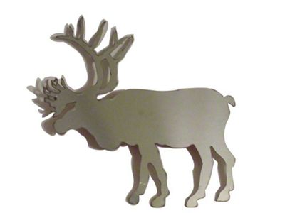 Stainless Steel Emblem; Elk/Moose (Universal; Some Adaptation May Be Required)