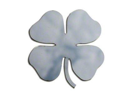 Stainless Steel Emblem; Four Leaf Clover (Universal; Some Adaptation May Be Required)