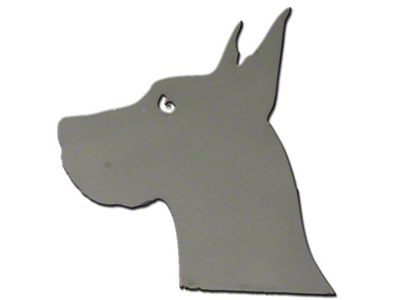 Stainless Steel Emblem; Great Dane Head (Universal; Some Adaptation May Be Required)