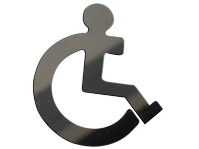 Stainless Steel Emblem; Handicap Symbol (Universal; Some Adaptation May Be Required)