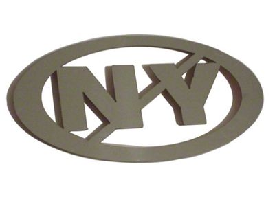Stainless Steel Emblem; NO NY (Universal; Some Adaptation May Be Required)