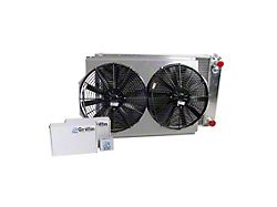 ComboUnit CrossFlow Radiator for Early LS 1/2/3 Engines; 2-Row (70-88 Monte Carlo w/ Manual Transmission)