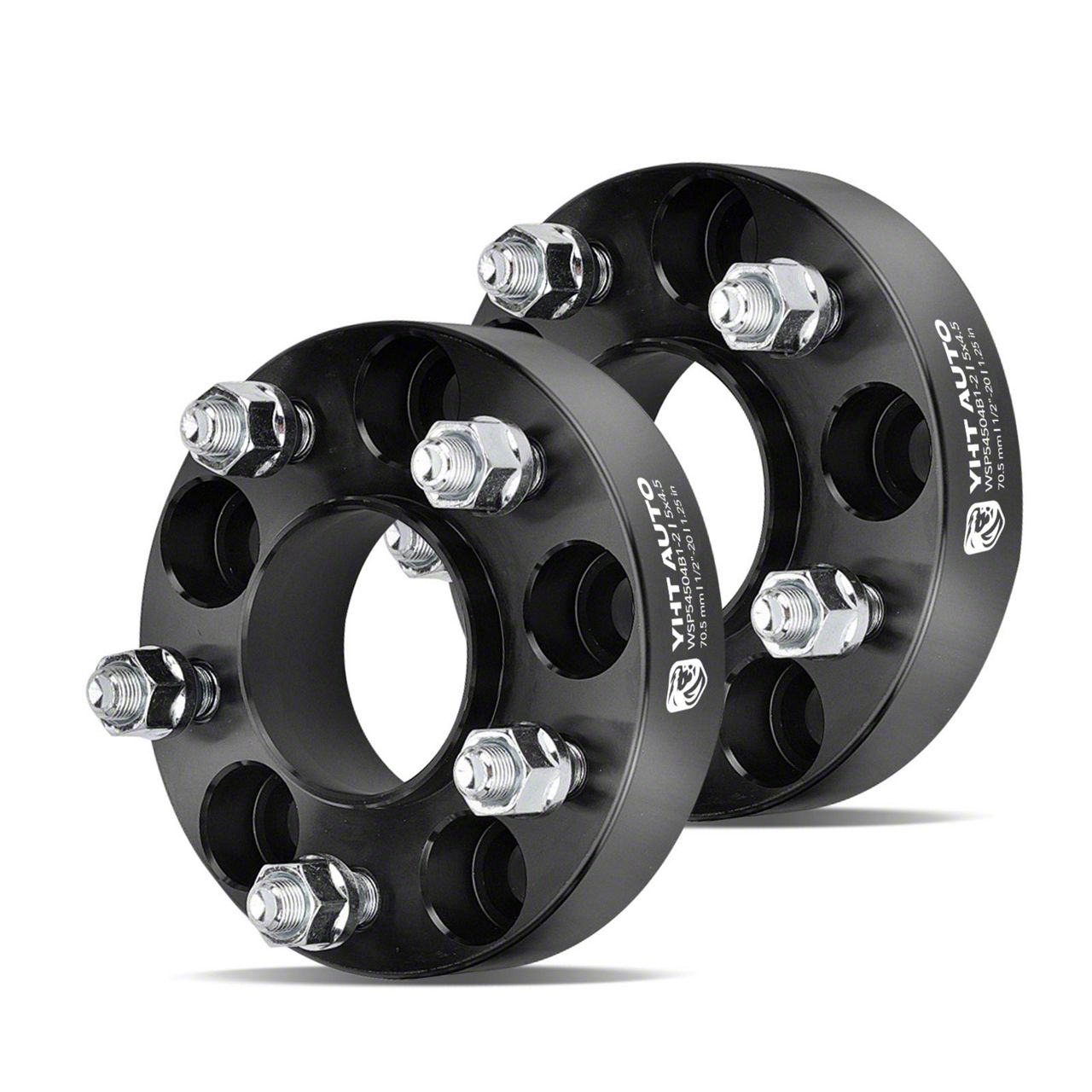 KAC 4pc 1.25" Red Wheel Spacers – 5x4.5" Bolt Pattern, 71.5mm Hub, 1/2x20 Threads For Ford Mustang & Ranger
