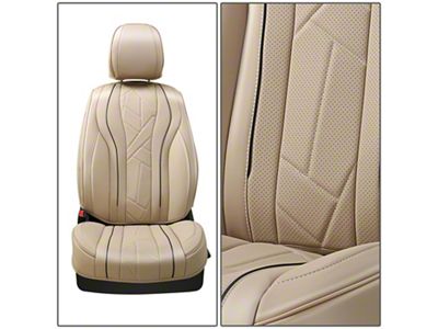 Touring Series Front Seat Covers; Beige (Universal; Some Adaptation May Be Required)