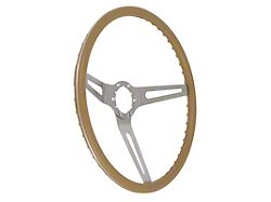 OE Style Comfort Grip Steering Wheel; 15-Inch; Silver and Saddle (68-72 GS 350, GS 400, GS 455, Skylark)