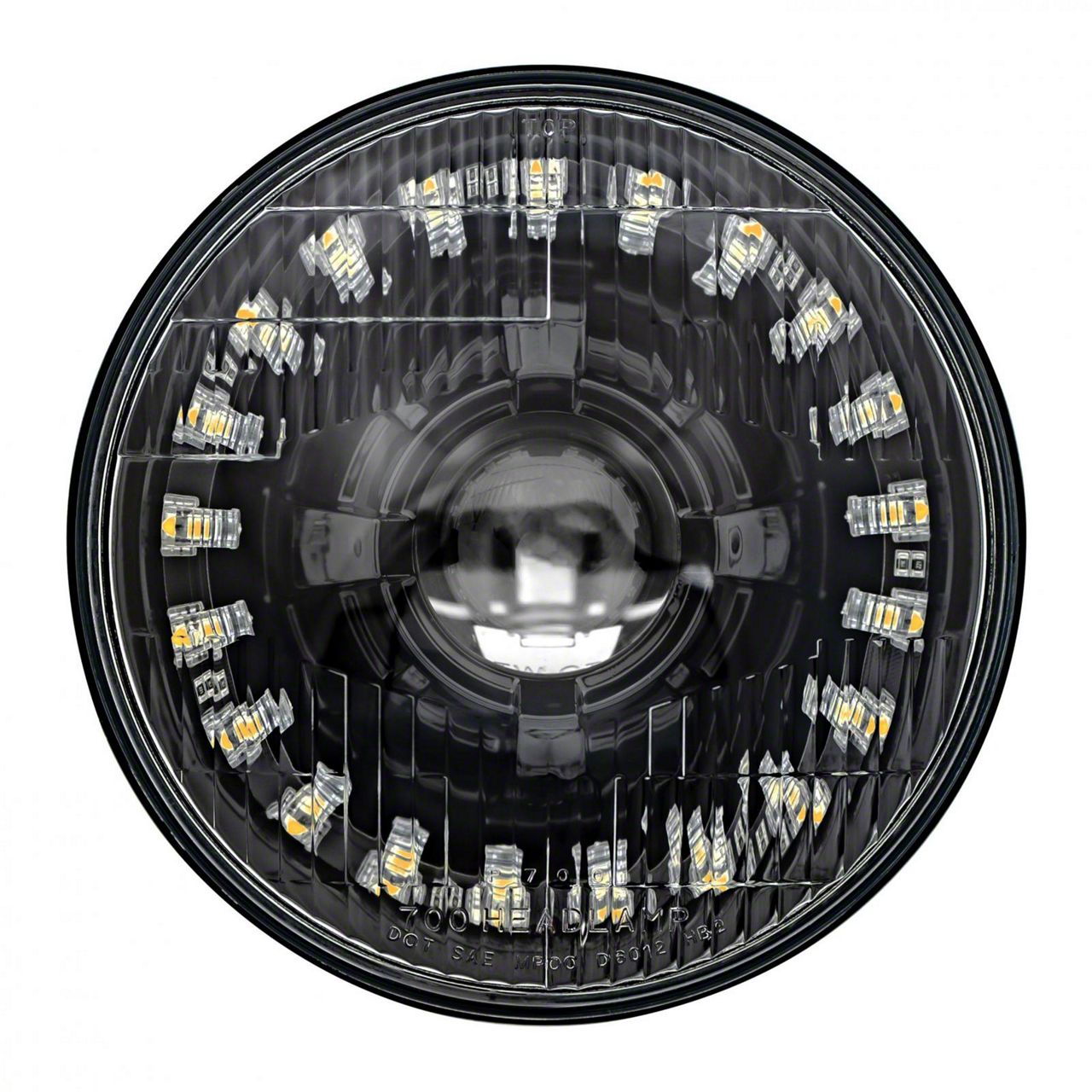 Ecklers 7-Inch LED Headlight with HDR Red Halo and Original