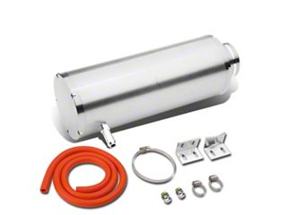 Universal Aluminum Radiator Coolant Catch Tank Kit – 800ml Overflow Reservoir – Silver, Direct Replacement