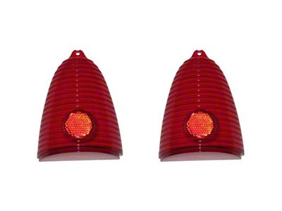 Outer Tail Light Lens; Red Lens (1955 150, 210, Bel Air, Nomad)