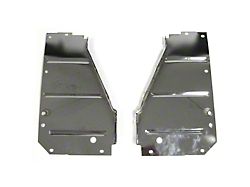Radiator Core Support Side Filler Panels; Chrome (1955 150, 210, Bel Air, Nomad)