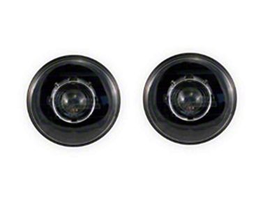 El Camino - 7 Inch Round Projector Headlights With 64mm Projector, Black, 1971-1975