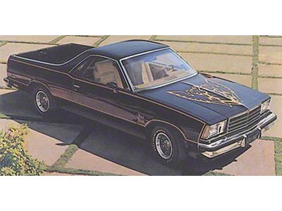 El Camino 78 Black Knight Decal Sets Gold, 1978