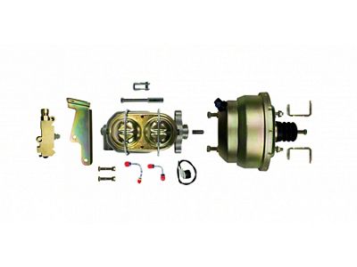 El Camino 8 Gold Booster & Master Combo Kit, Slimline Series, Front Disc And Rear Drum, 1964-1972