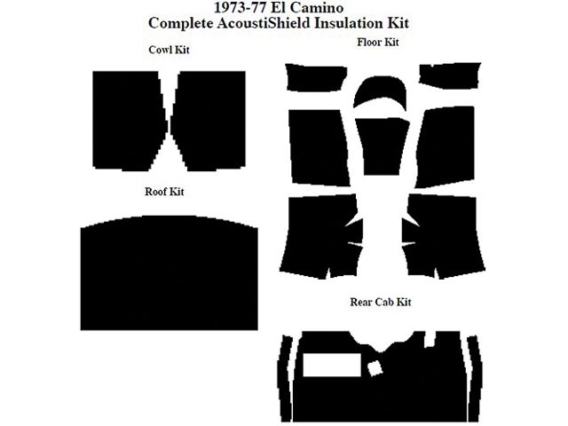 Acoustic Insulation Kits 73-77 Complete Set floor,roof,rear