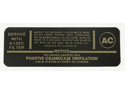 El Camino Air Cleaner Service Instructions, 230/140 Hp, 1965-1969