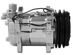 A/C Compressor, Chrome, Sanden 508 For 134A Coolant (59-87 El Camino; 71-77 Sprint; 78-87 Caballero)