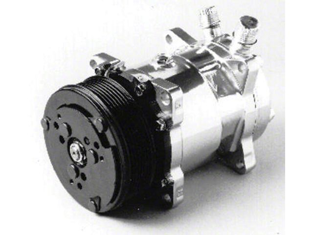 El Camino Air Conditioning Compressor, Chrome, Sanden 508/134A, 1959-1987