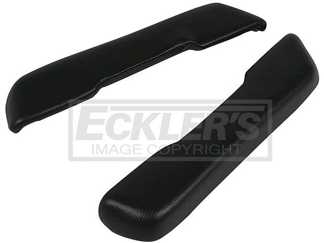 Armrest Pads 68-72 Black, Pair