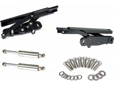 El Camino Billet Aluminum Hood Hinges, Black Powder Coated Finish, 1969-1972