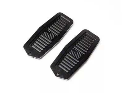 Billet Door Jamb Vents with Engraved Flag; Black Anodized (78-87 El Camino)