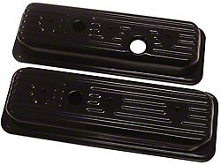 Black Valve Covers, Ball Milled, 4.3L V6 (85-87 El Camino)