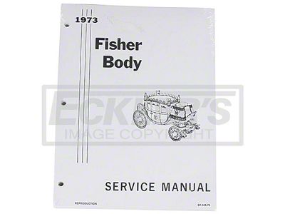 El Camino Body By Fisher Manual, NOS Original GM, 1973