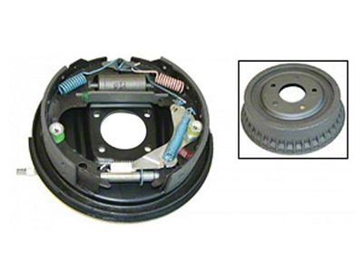 El Camino Brake Drum, Complete 9 Inch Rear Assembly, Without Splash Shield, 1964-67