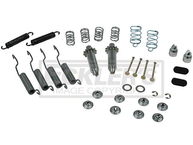 El Camino Brake Hardware Kit, Rear Set, For Original Brakes, 1959-1960