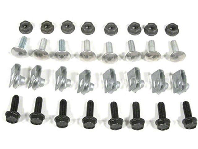 Bumper Bolt Kit, Rear, W/o Impact Strip, 78-87